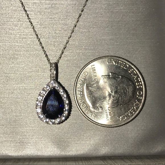 Zales Sapphire Necklace - Picture 2 of 2